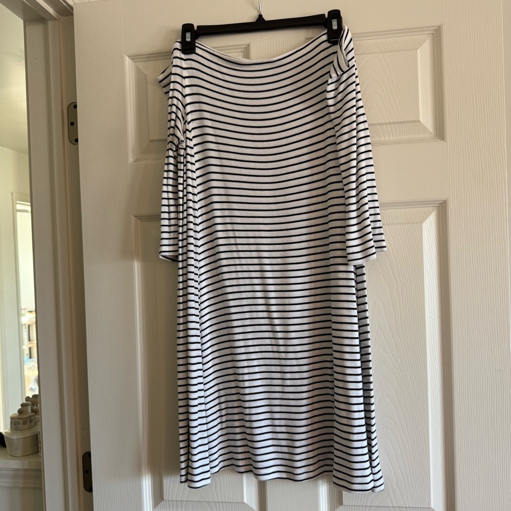 Old Navy Off the Shoulder Stripe Dress